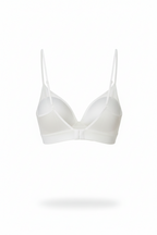 Aura 100% 6A Mulberry Silk Mesh Detail Bralette