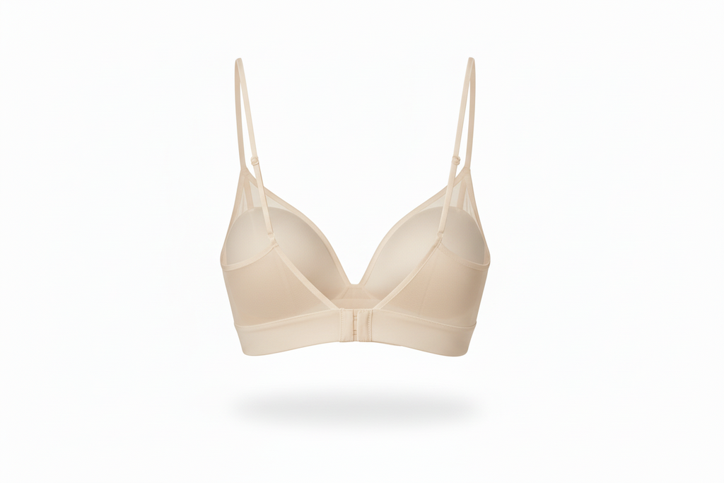 Aura 100% 6A Mulberry Silk Mesh Detail Bralette