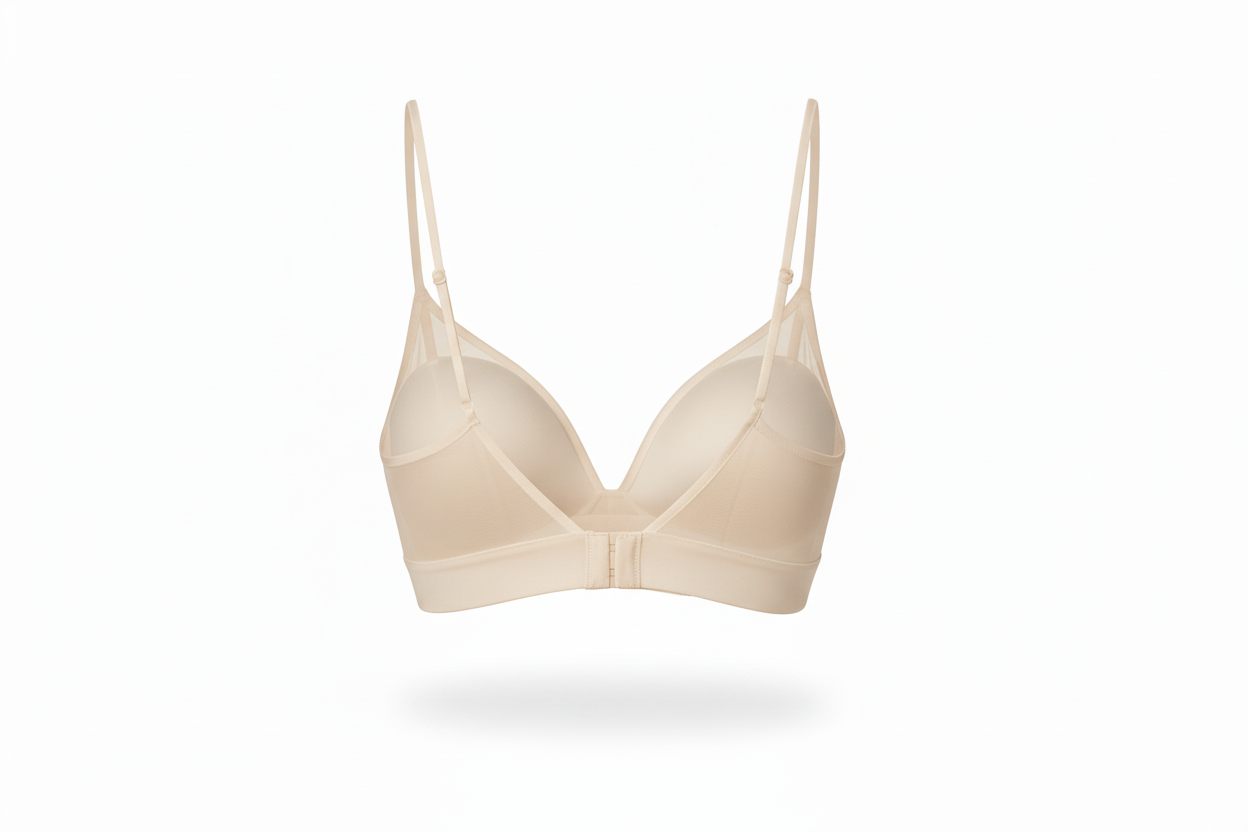 Aura 100% 6A Mulberry Silk Mesh Detail Bralette