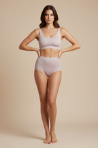 Aura 100% 6A Mulberry Silk High-Waist Performance Brief