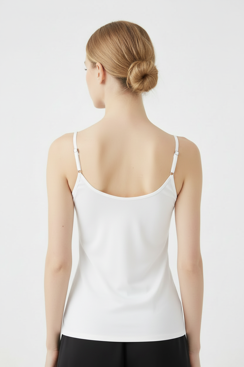 Aura 100% 6A Mulberry Silk Knit Strappy Camisole