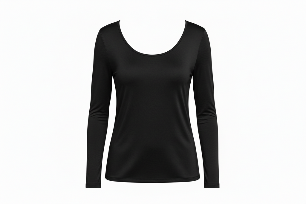 Aura 100% 6A Mulberry Silk Knit Long Sleeve Top