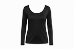 Aura 100% 6A Mulberry Silk Knit Long Sleeve Top