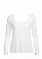 Aura 100% 6A Mulberry Silk Knit Long Sleeve Top