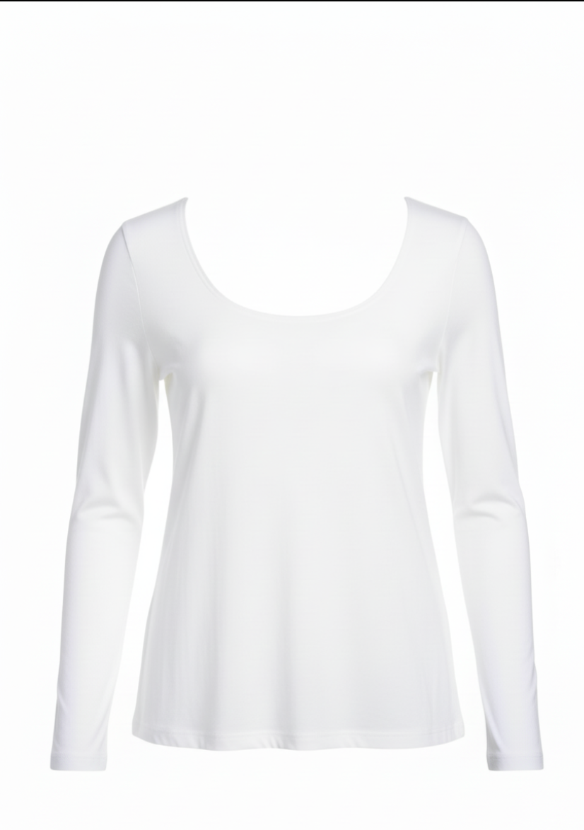 Aura 100% 6A Mulberry Silk Knit Long Sleeve Top