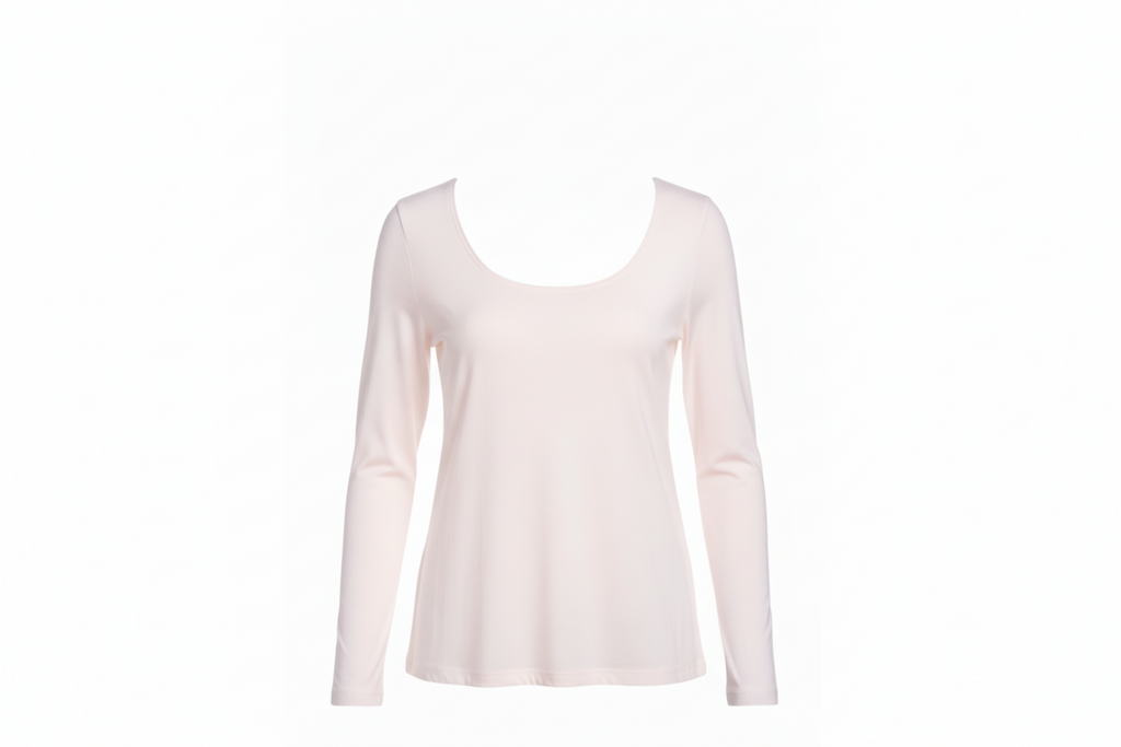 Aura 100% 6A Mulberry Silk Knit Long Sleeve Top