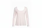 Aura 100% 6A Mulberry Silk Knit Long Sleeve Top