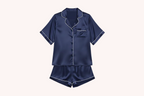 Aura 100% 6A Mulberry Short Sleeve Silk Shorts Set -