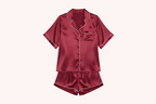 Aura 100% 6A Mulberry Short Sleeve Silk Shorts Set -