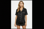 Aura 100% 6A Mulberry Short Sleeve Silk Shorts Set -